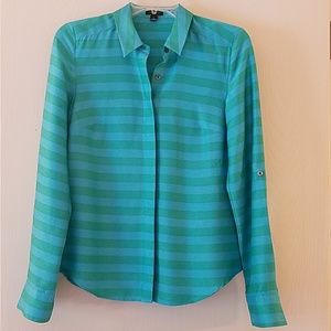 Ann Taylor Silky Stripe Blouse